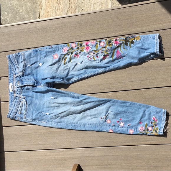 Zara Denim - Embroidered jeans